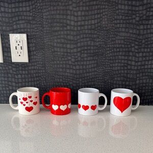 Valentine Heart Design Mug Set - vintage VALENTINES DAY SET